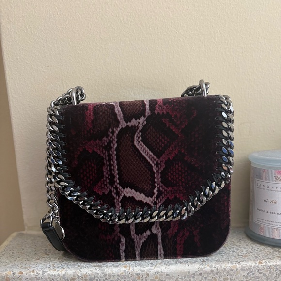 STELLA MCCARTNEY purple snakeskin velvet Falabella Box Bag - Picture 4 of 8